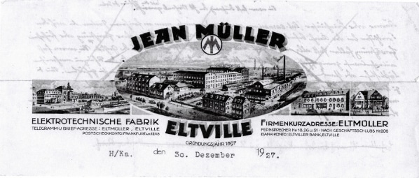 Jean Müller Porzellanfabrik.